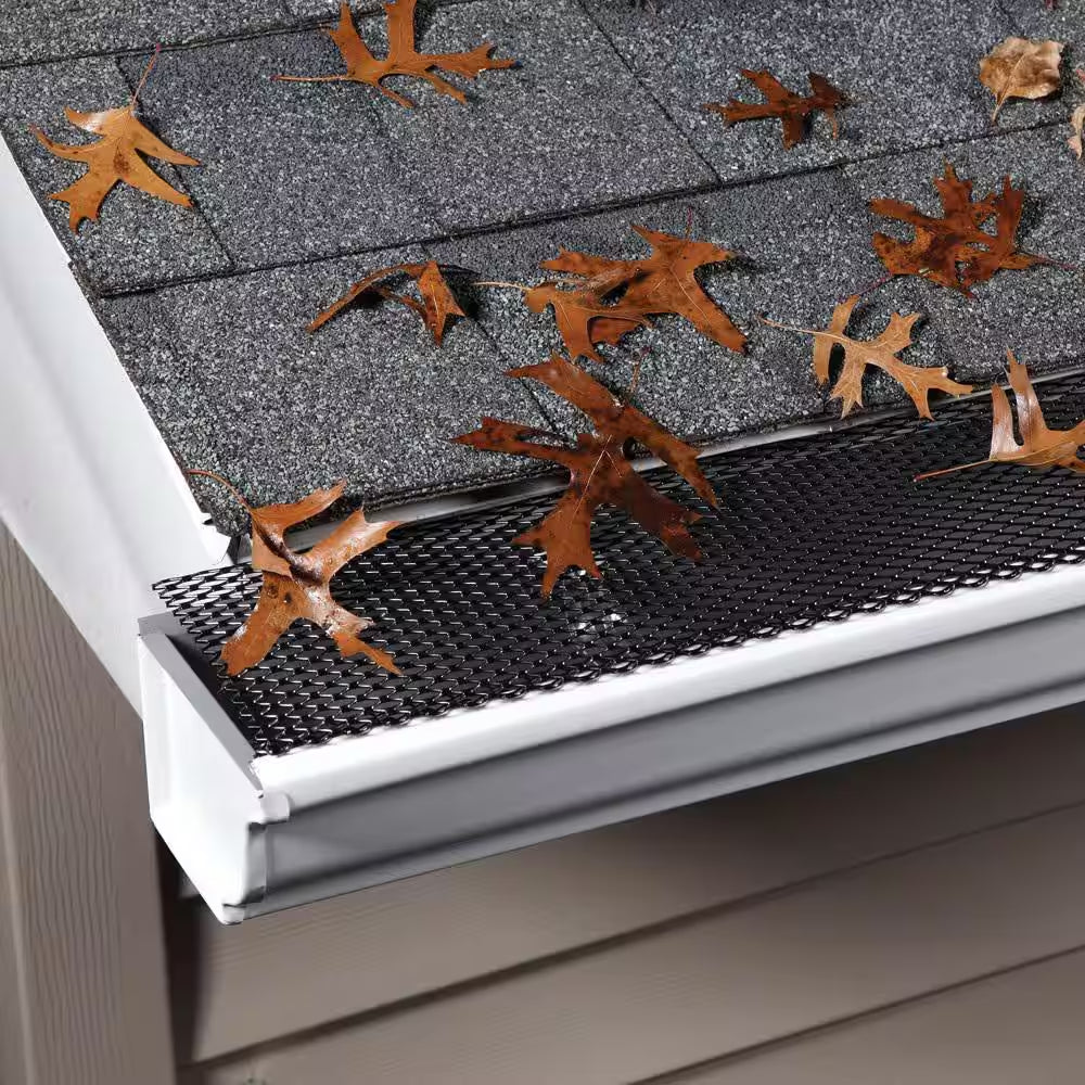 Lock in 3 Ft. Black Metal Mesh Gutter Guard (25-Pack)