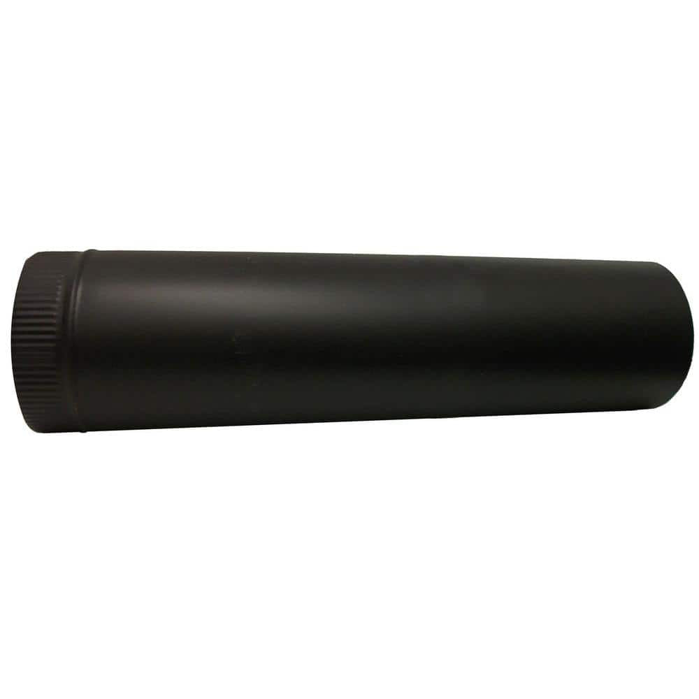 6 In. X 24 In. Black Stove Pipe