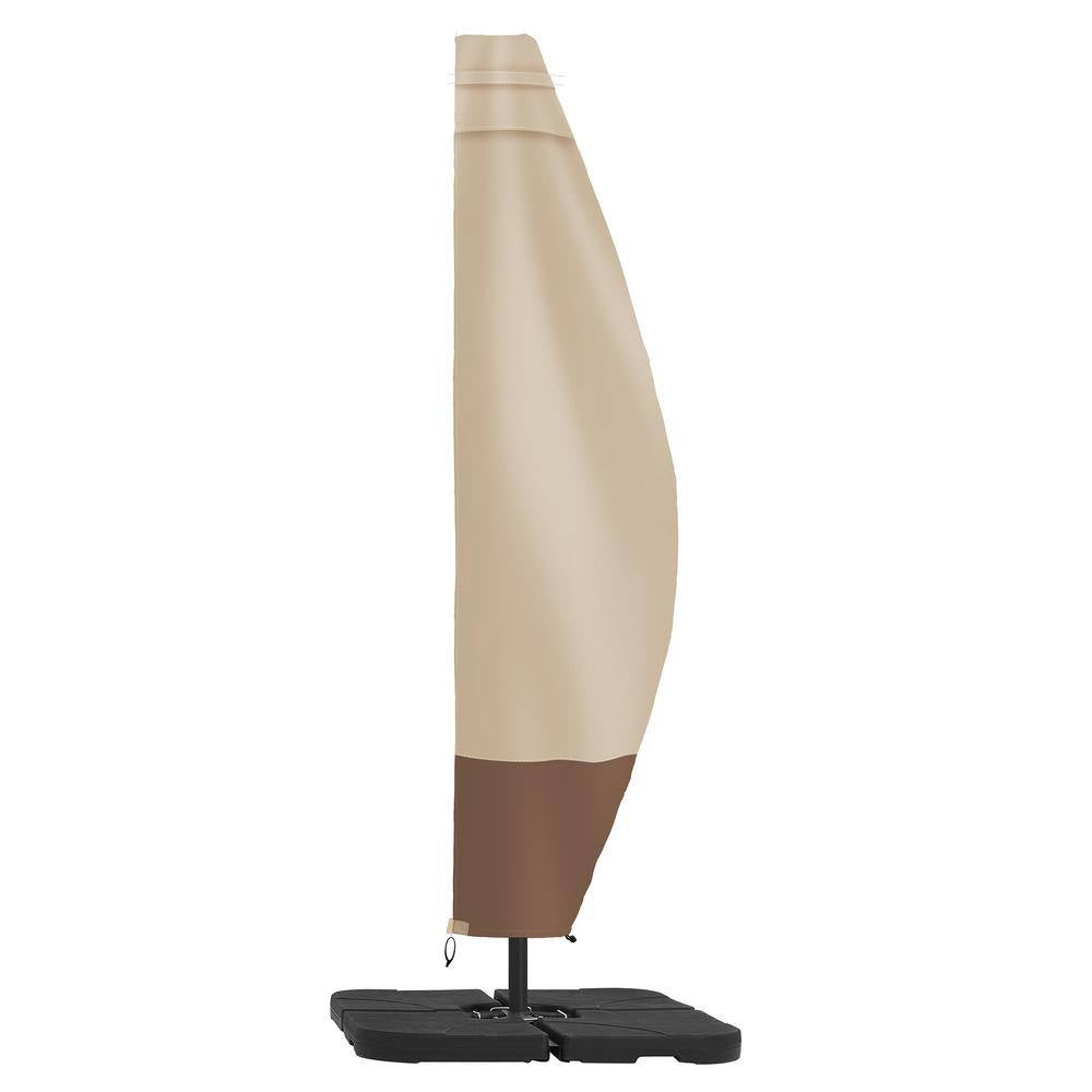 Fit for Cantilever Umbrella 9 Ft. to 11 Ft. Waterproof Outdoor Parasol Offset Umbrella Cover in Beige and Khaki