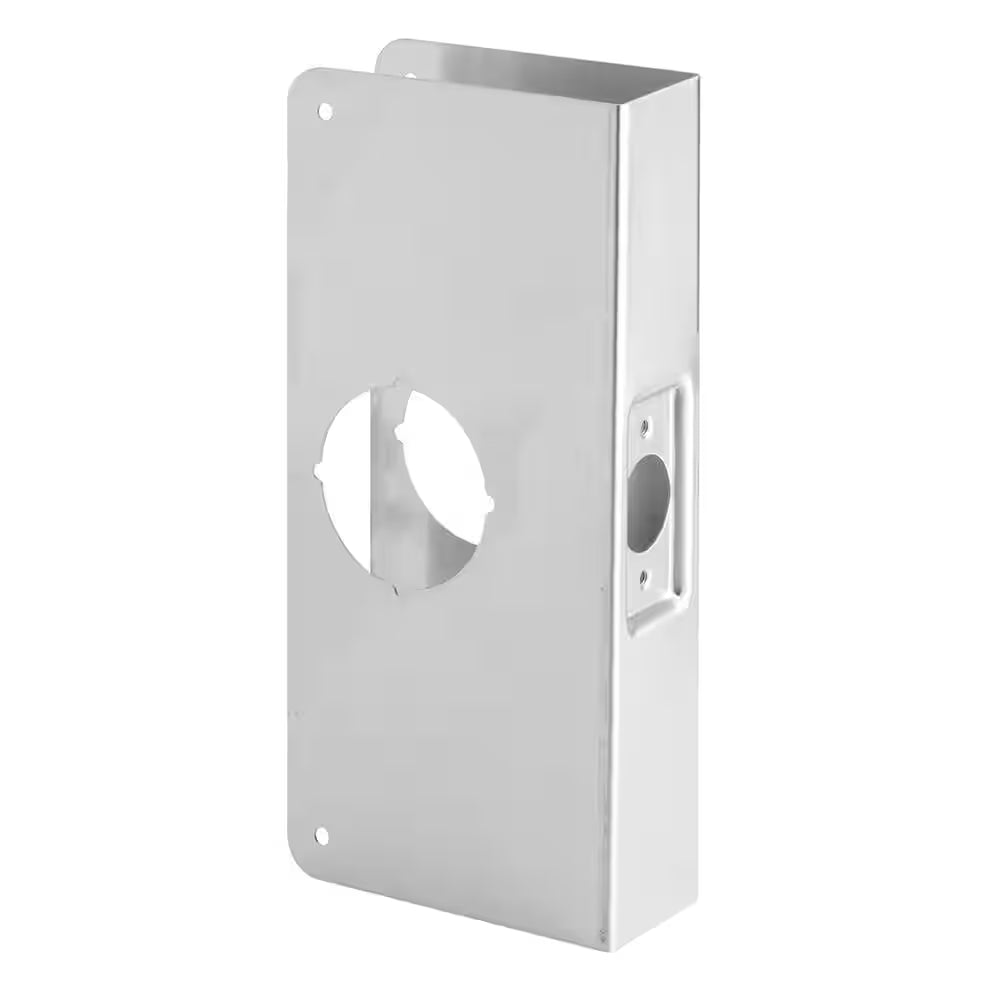 Lock and Door Reinforcer, 2-1/8 In. X 2-3/8 In. X 1-3/4 In., Stainless Steel, Recessed