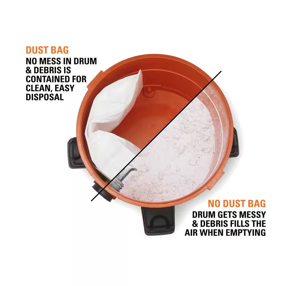 6 Gal. 3.5 Peak HP NXT Shop Vacuum Wet Dry Vac with General Debris Filter, Locking Hose and Attachments HD06001