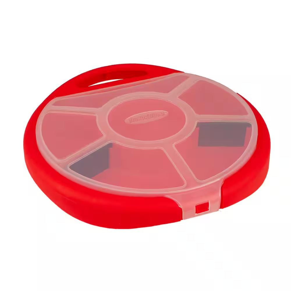 12.25 In. 5 Gal. Bucket Plastic Seat Lid Small Parts Organizer in Red
