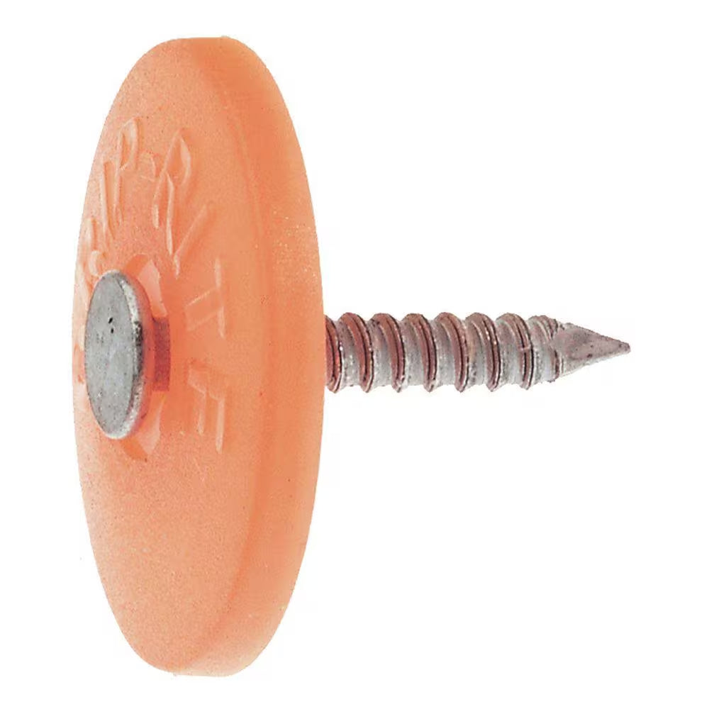1 In. X 12-Gauge Plastic round Cap Roofing Nail (3,000-Pack)