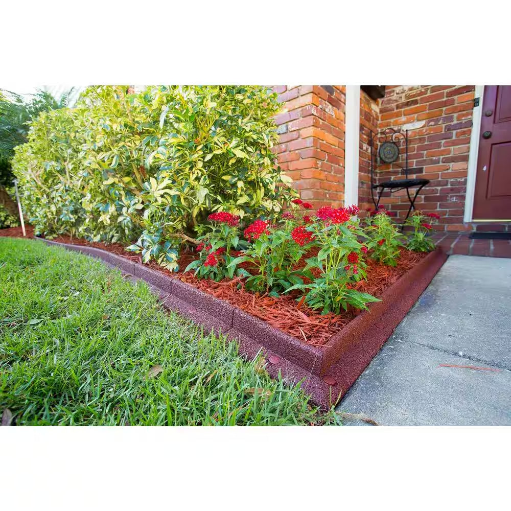 Ecoborder 4 Ft. Red Rubber Landscape Edging (6-Pack)