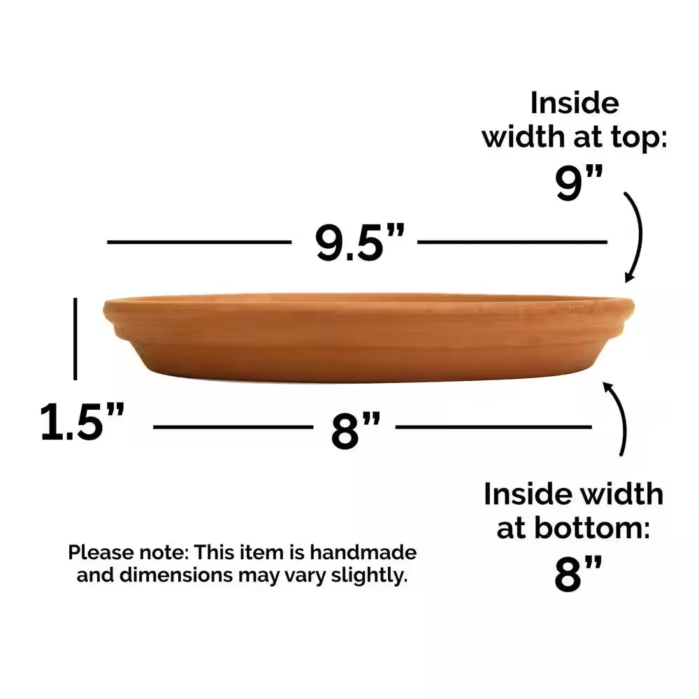 10 In. Medium Terra Cotta Clay Saucer