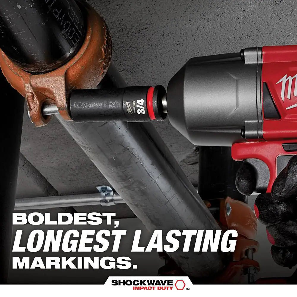 SHOCKWAVE 3/8 In. Drive 10Mm Deep 6 Point Impact Socket (1-Pack)