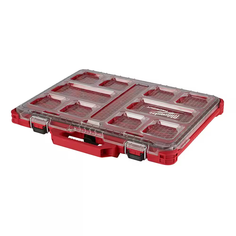 PACKOUT 11-Compartment Low-Profile Impact Resistant Portable Small Parts Organizer