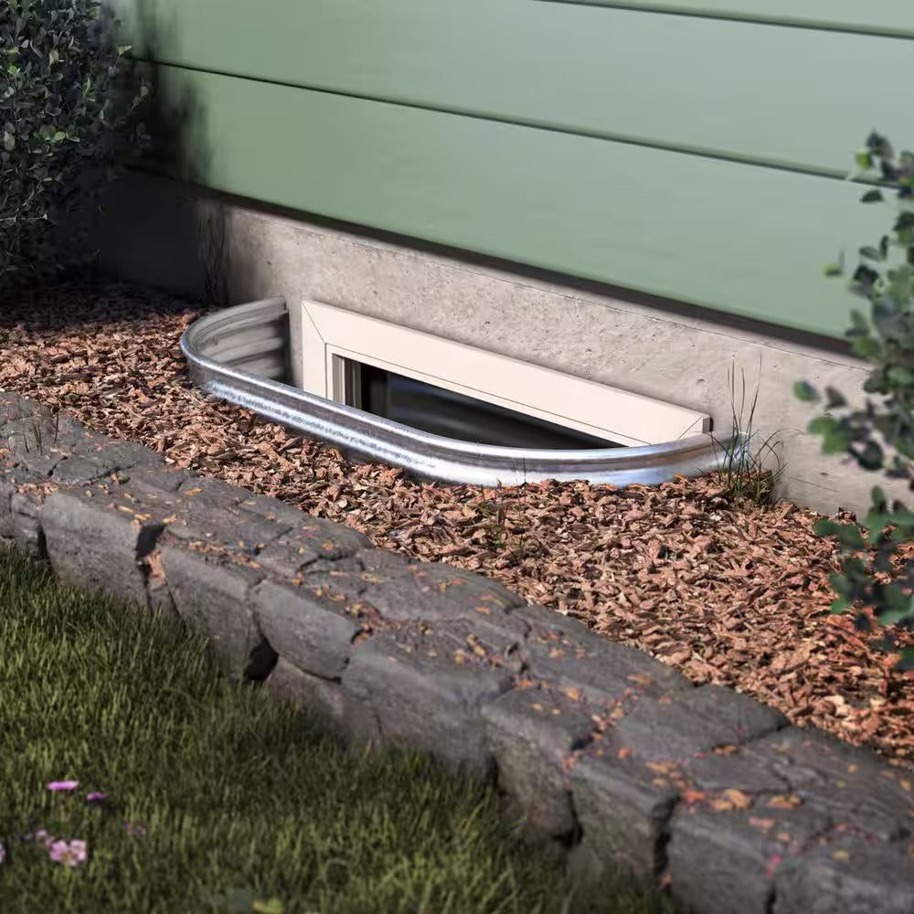 37 In. X 12 In. X 24 In. Steel Straight Area Window Well