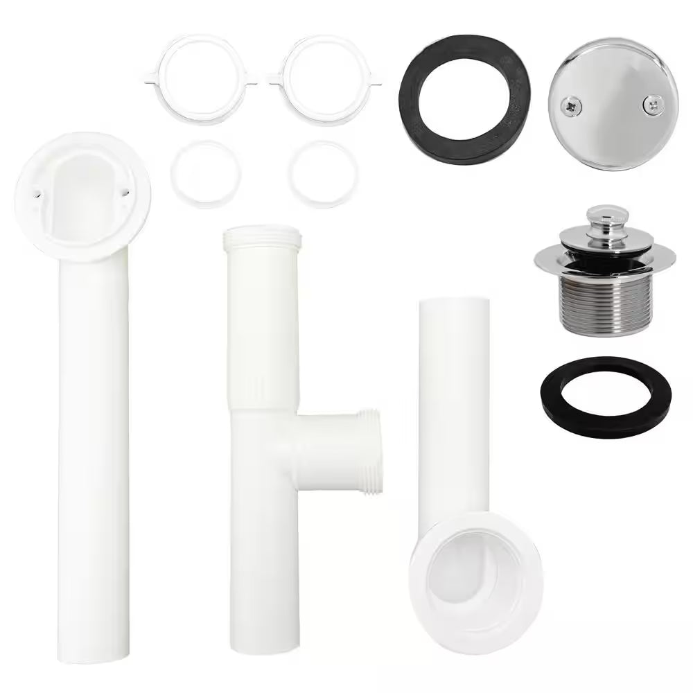 1-1/2 In. Bath Drain Waste and Overflow Assembly in Polished Chrome