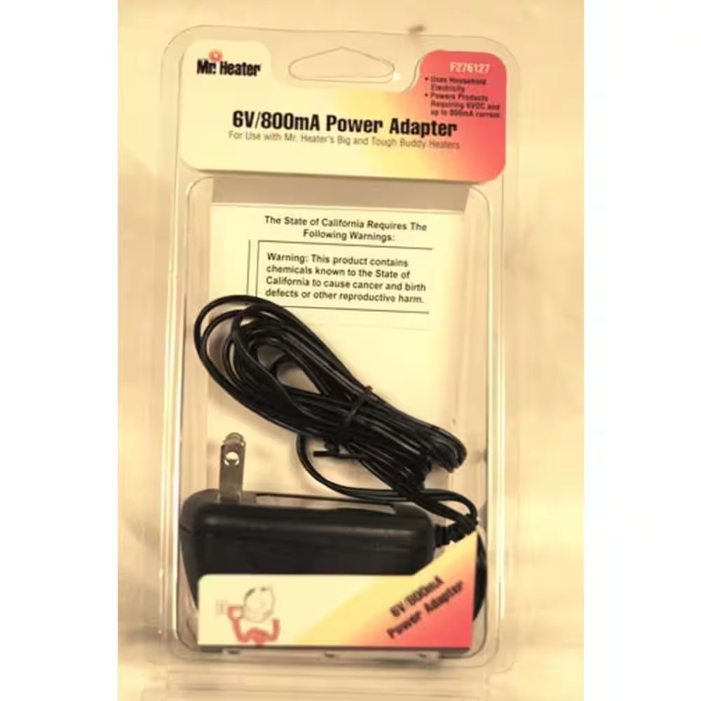 6 Volt / 800 Ma AC Power Adapter