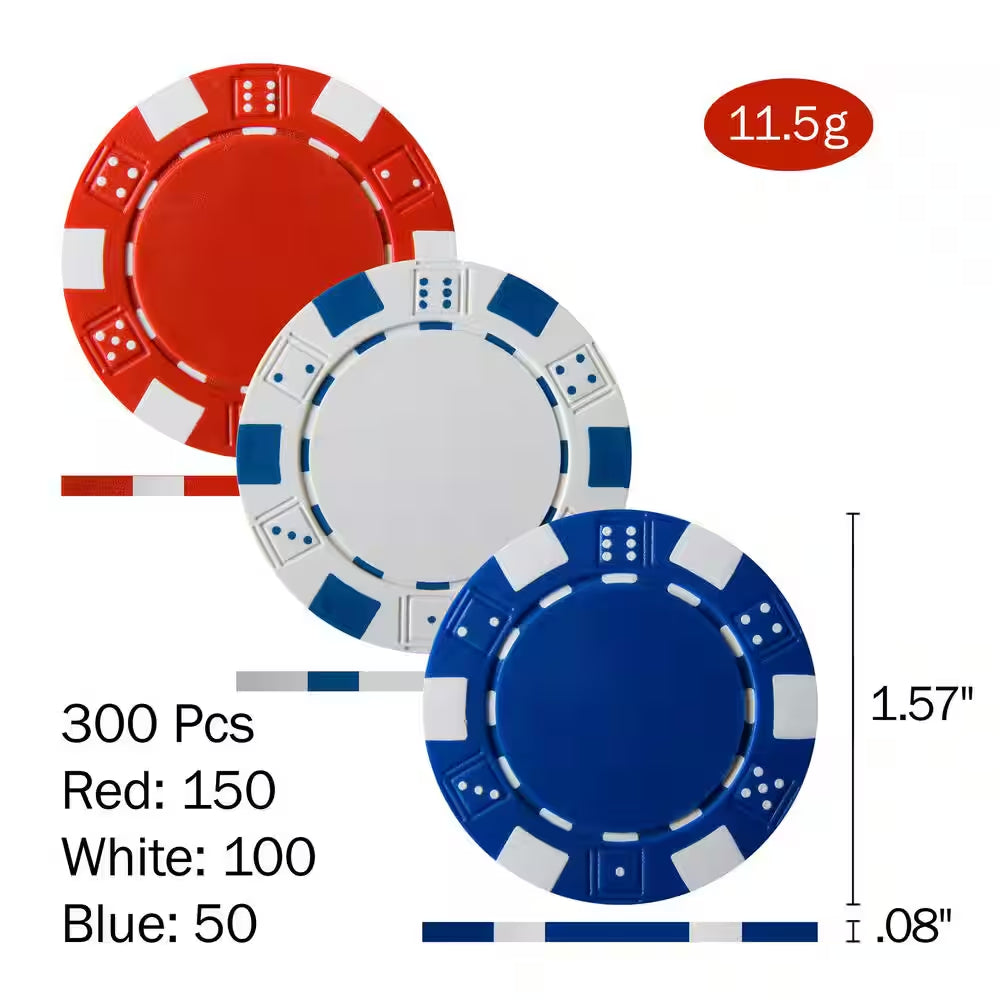Poker Chip Set with Carrying Case Silver