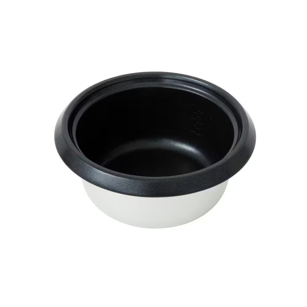 6-Cup Black Rice Cooker and Rice Steamer with Non-Stick Cooking Pot