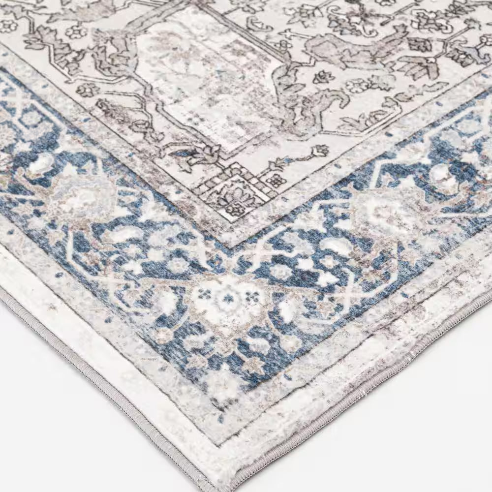 Silky Medallion Multi 2 Ft X 7 Ft Medallion Polyester Runner Rug