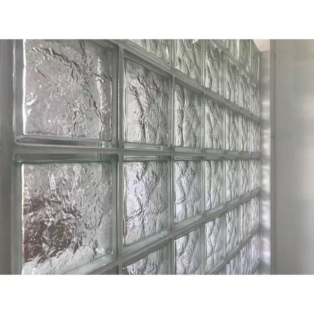 Cortina 4 In. Thick Series 8 In. X 8 In. X 4 In. (8-Pack) Ice Pattern Glass Block (Actual 7.75 X 7.75 X 3.88 In.)