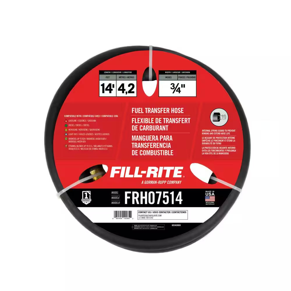 3/4 In. X 14 Ft. Fuel Transfer Hose