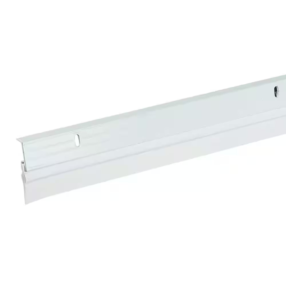 1-5/8-Inx36-In White Premium Aluminum and Vinyl Door Sweep Weatherstrip