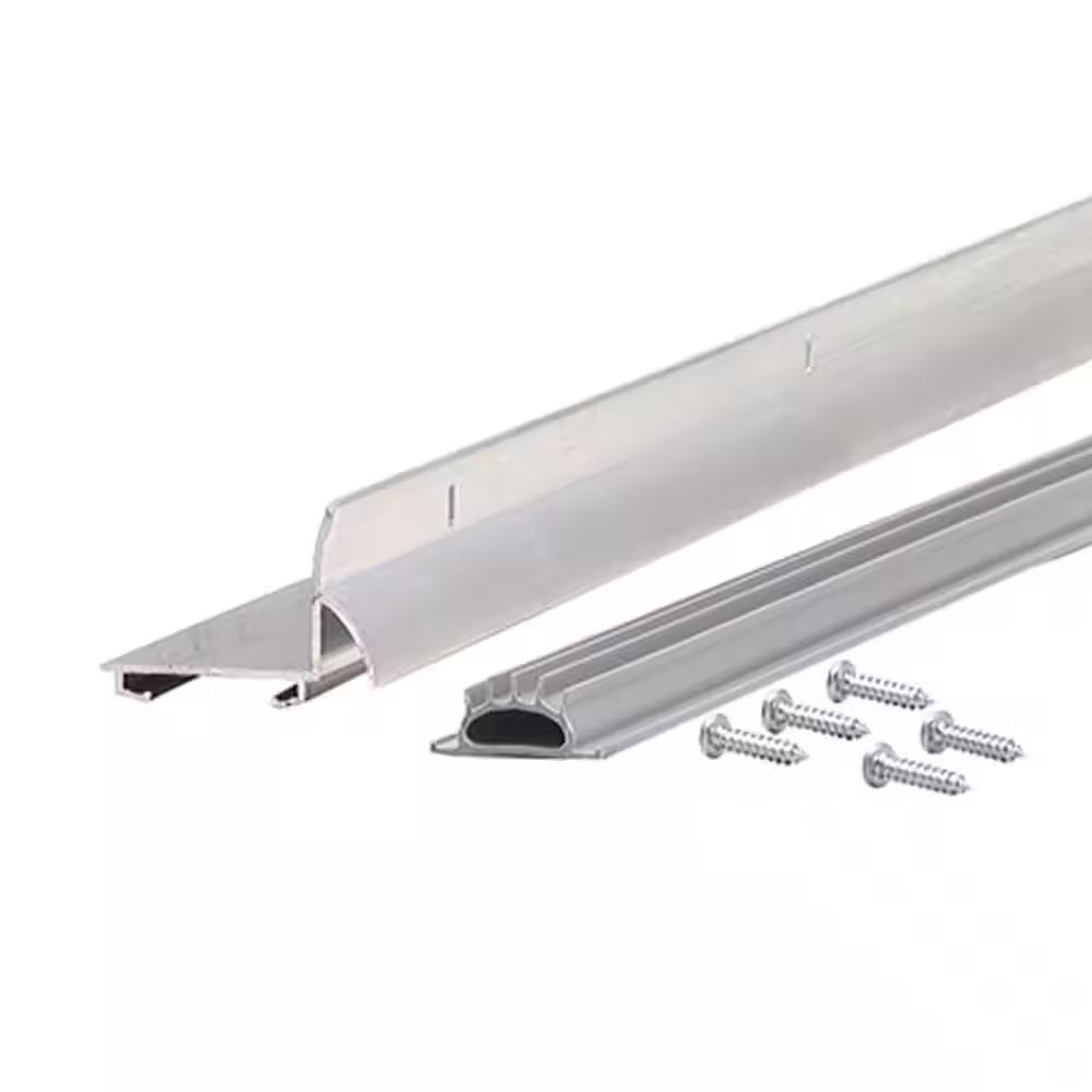 36 In. Silver Aluminum L-Shape Screw-On under Door Seal