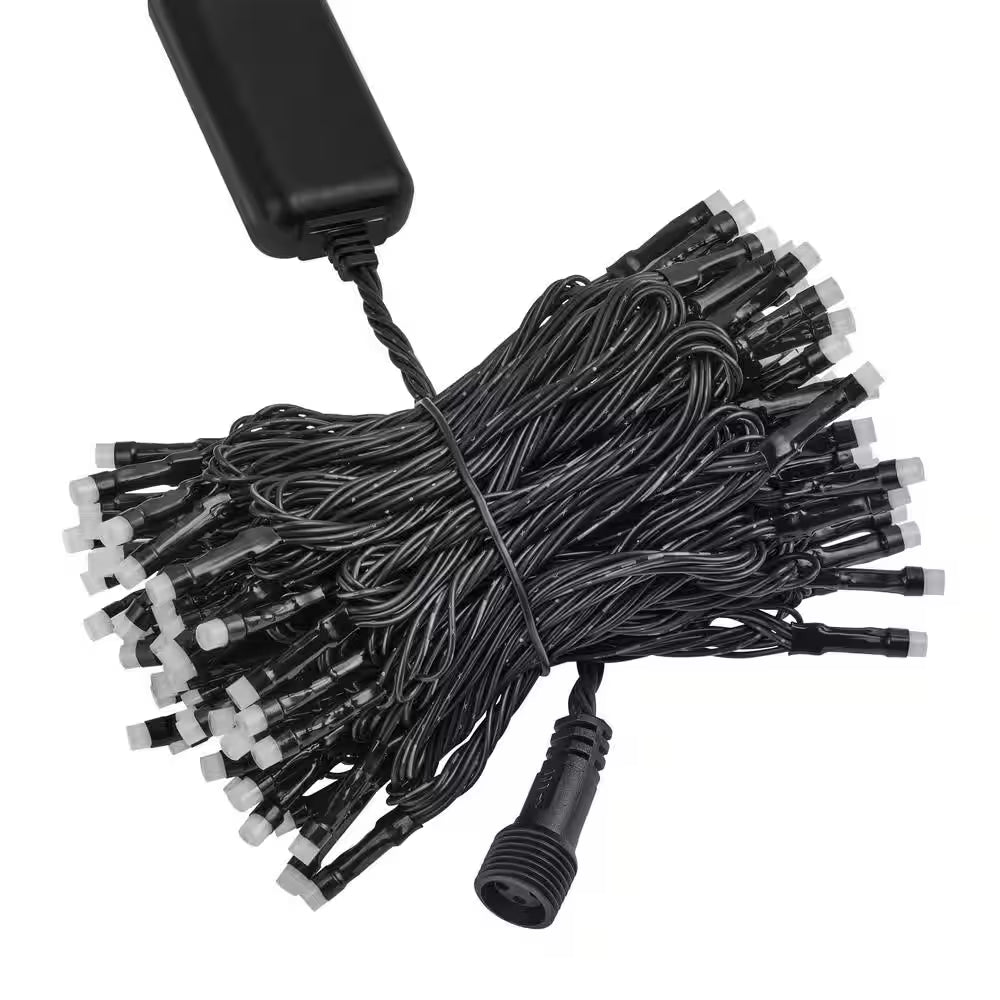 100-Light 40 Ft. Indoor/Outdoor Plug-In Integrated LED RGB Color Changing Novelty String Light Powered by Hubspace