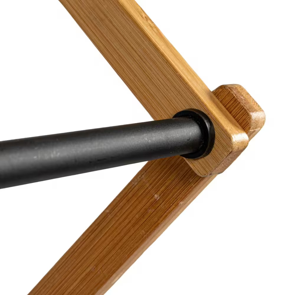 Black 39.37 In. X 14.17 In. X 23.62 In. Bamboo Free Standing Folding Drying Rack