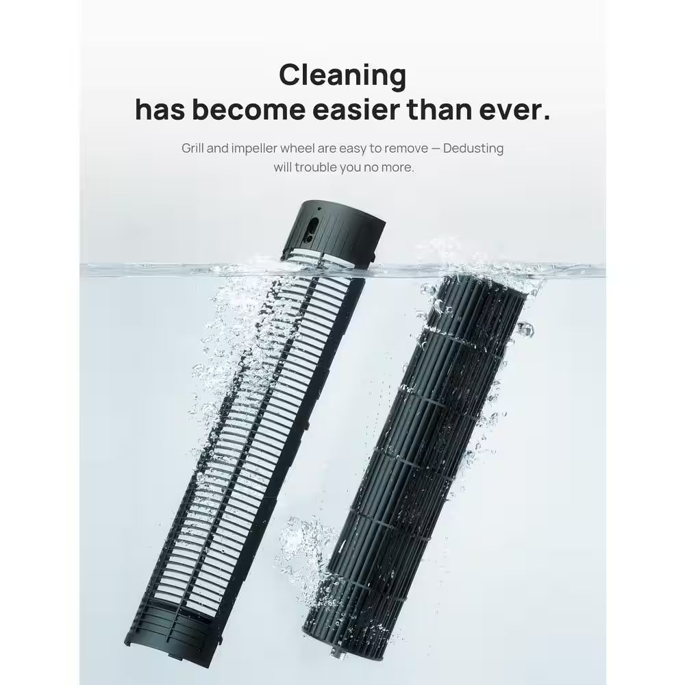 36 In. Tower Fan with Remote, 4 Speed, Quiet Portable Fan for Bedroom, 90° Oscillating, 8-Hour Timer in Black