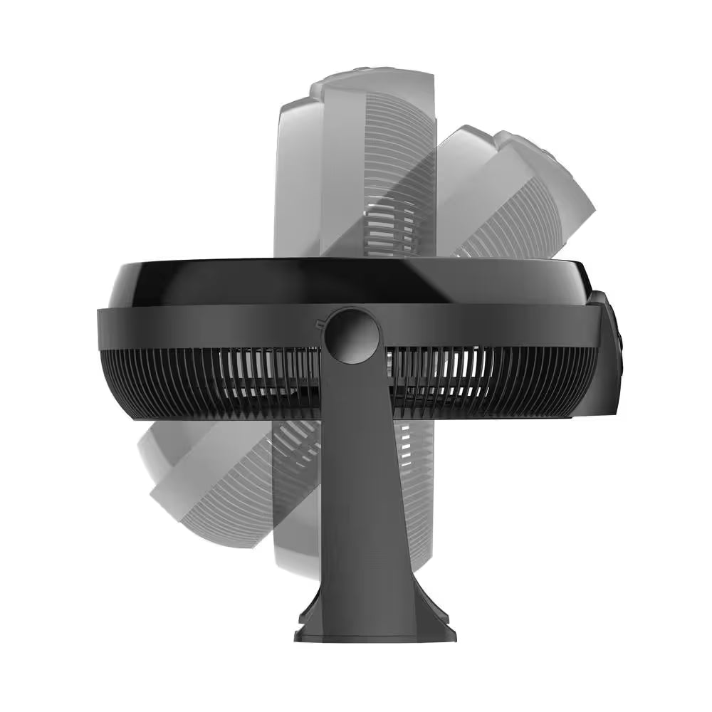 Cyclone 20 In. 3 Speed Air Circulator Floor Fan for Home in Black with Wall Mount Option, Pivoting Head and Carry Handle