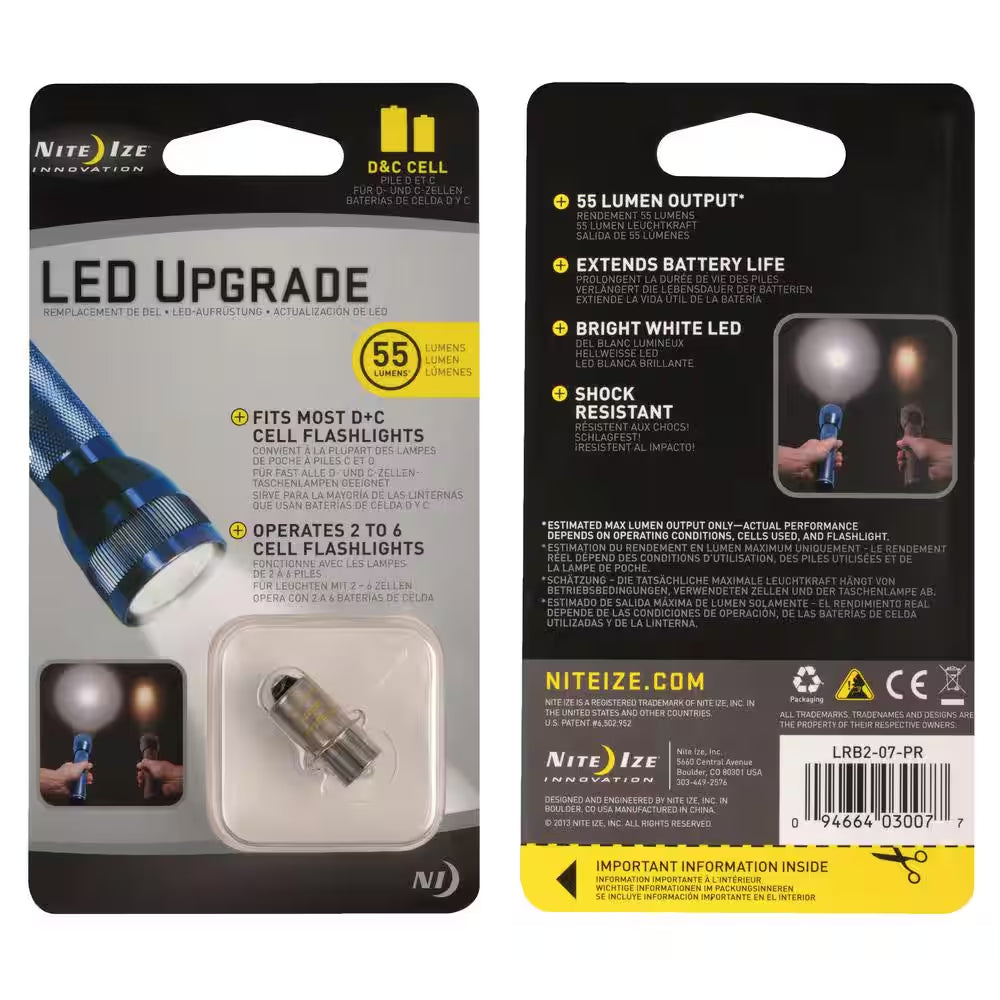 C/D Cell LED Flashlight Upgrade Kit