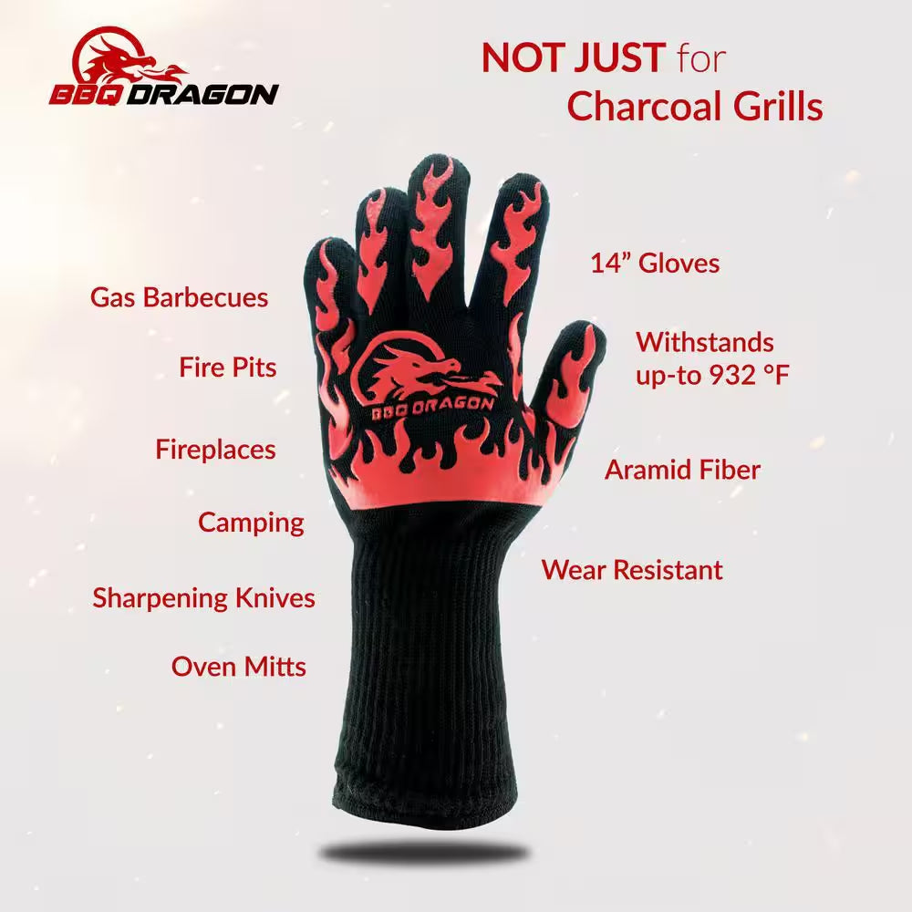 Extreme Heat Resistance BBQ Gloves (1-Pair)