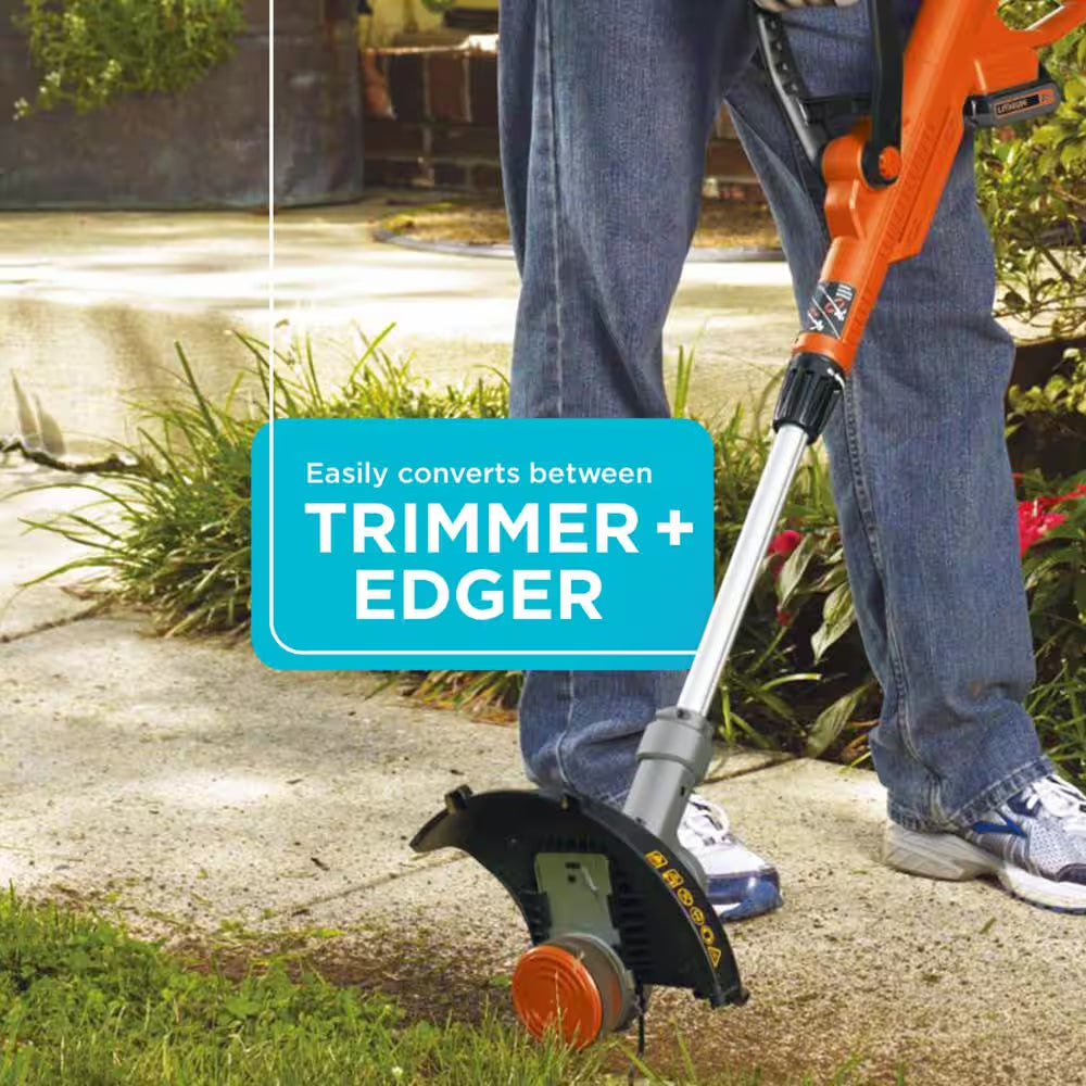 20V MAX Cordless Battery Powered 2-In-1 String Trimmer & Lawn Edger Kit with (1) 2Ah Battery & Charger