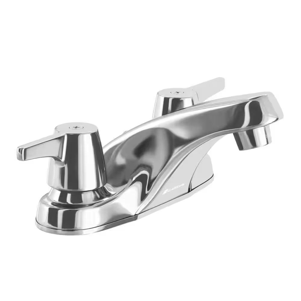 Aragon 4 In. Centerset 2-Handle Low-Arc Bathroom Faucet without Pop-Up Drain in Chrome