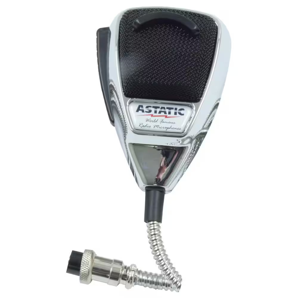 636L Noise Canceling 4-Pin CB Microphone in Chrome Edition