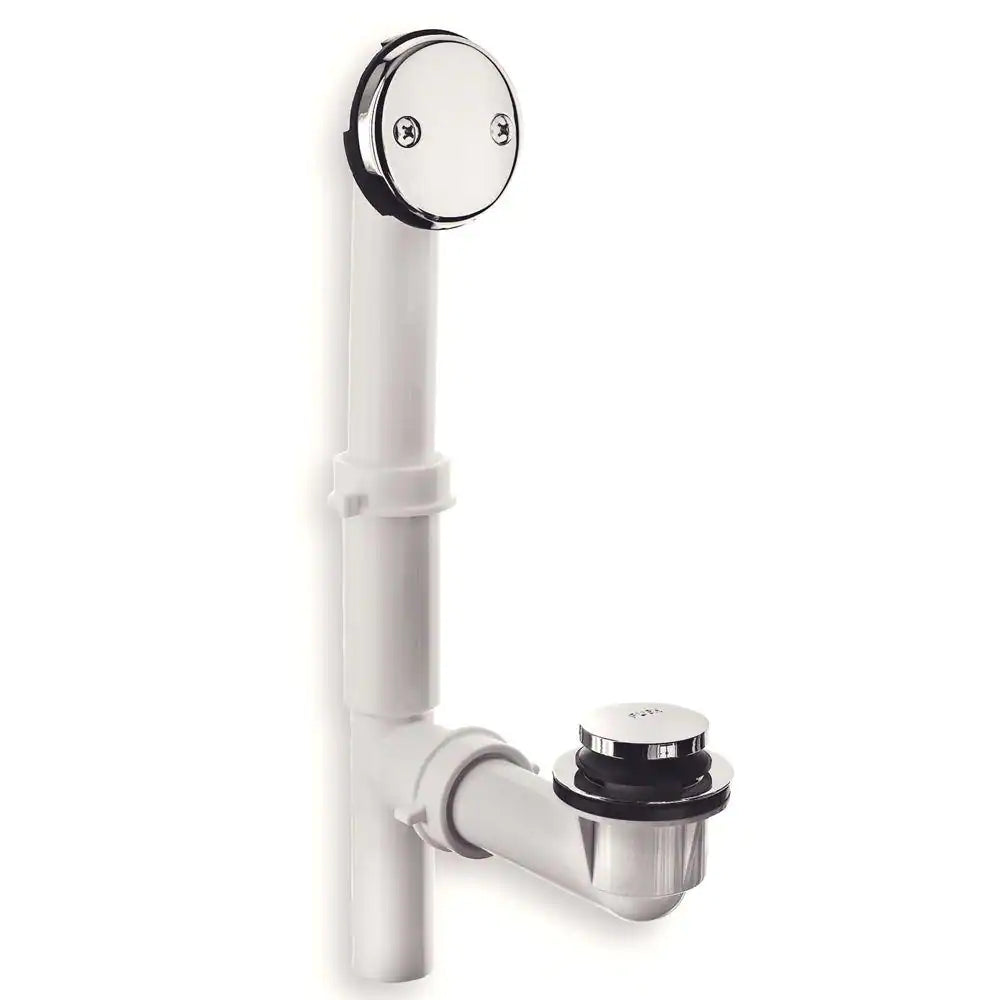 Touch-Toe Tub Drain Kit with Chrome Trim