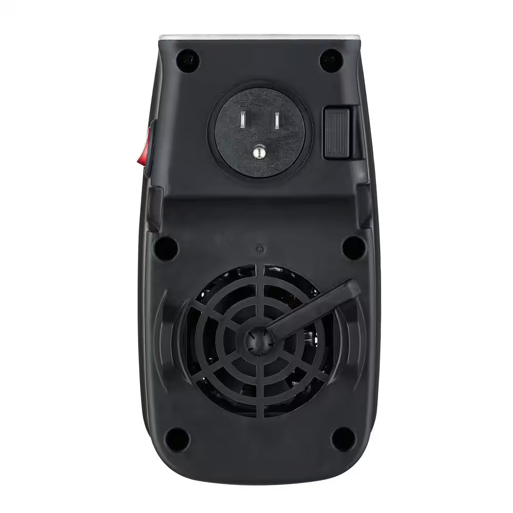 7.87 in Electric Outlet Ceramic Plug-In Space Heater, LCD Digital Screen, up to 24-Hour Timer, 400-Watt