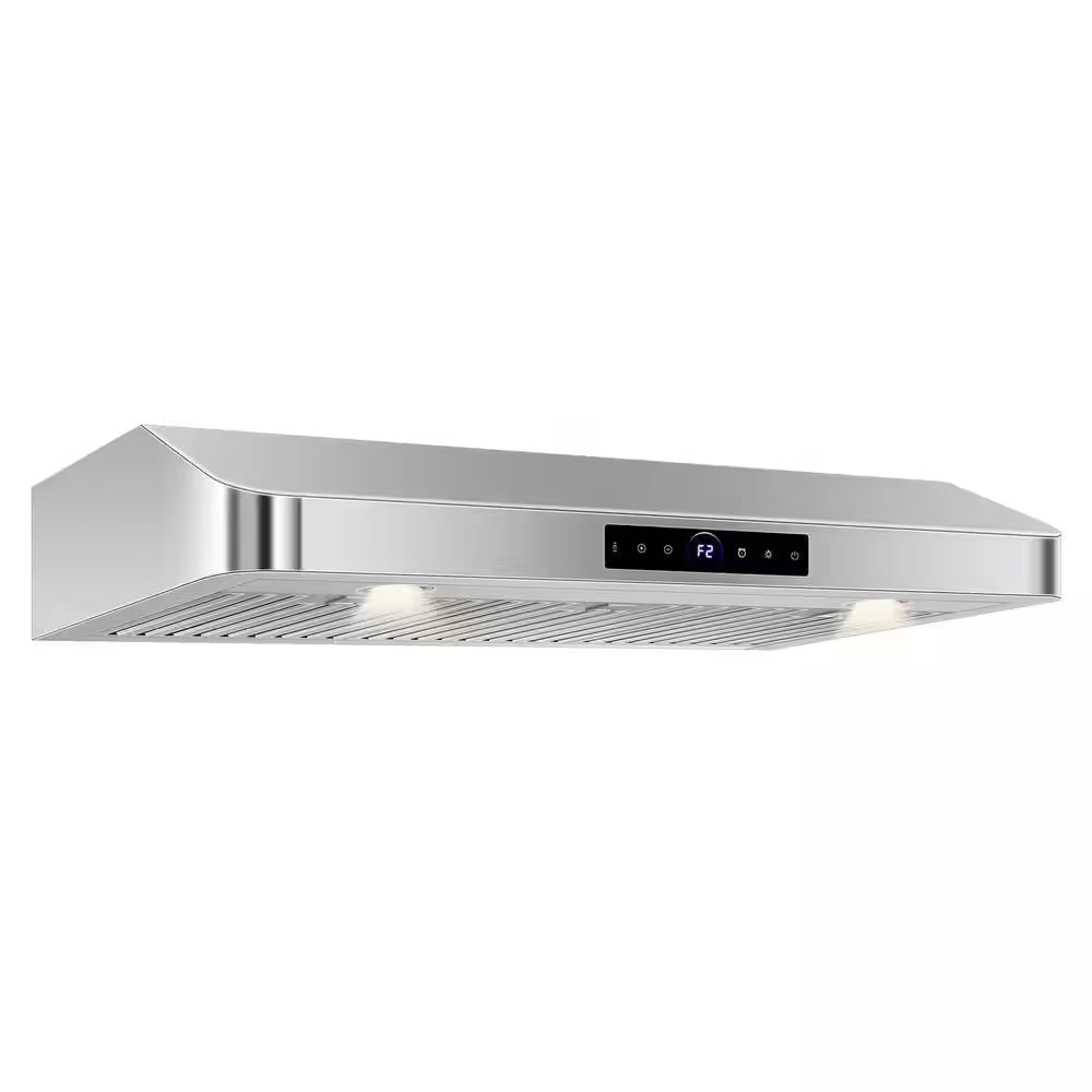 36 In. 1200 CFM Convertible under Cabinet Range Hood in Stainless Steel with 4-Speed Settings, Built-In Oil Cup