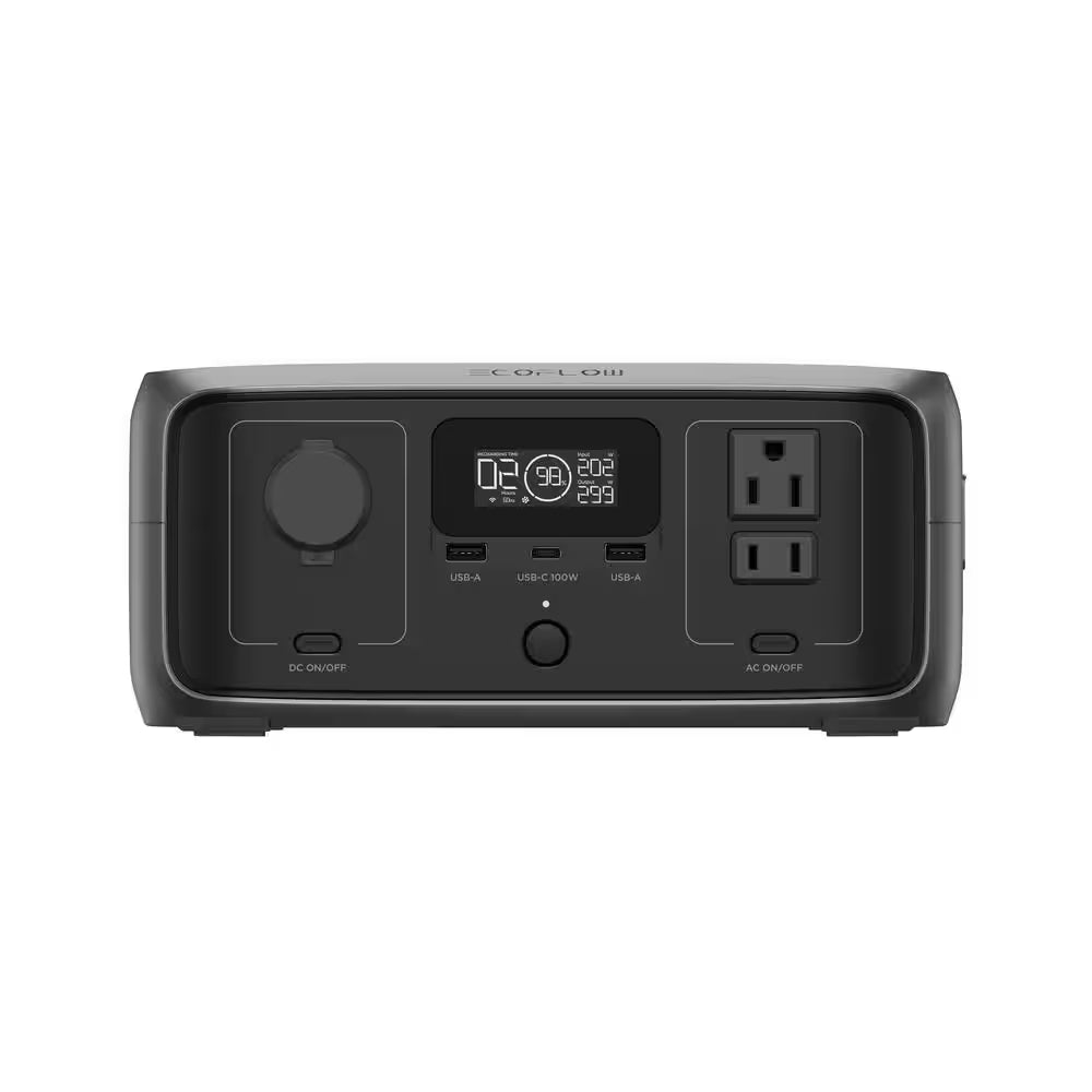 245 Wh River-3, 300-Watt Output, LFP Power Station, Home Backup, Camping, Push-Button Start Battery Generator
