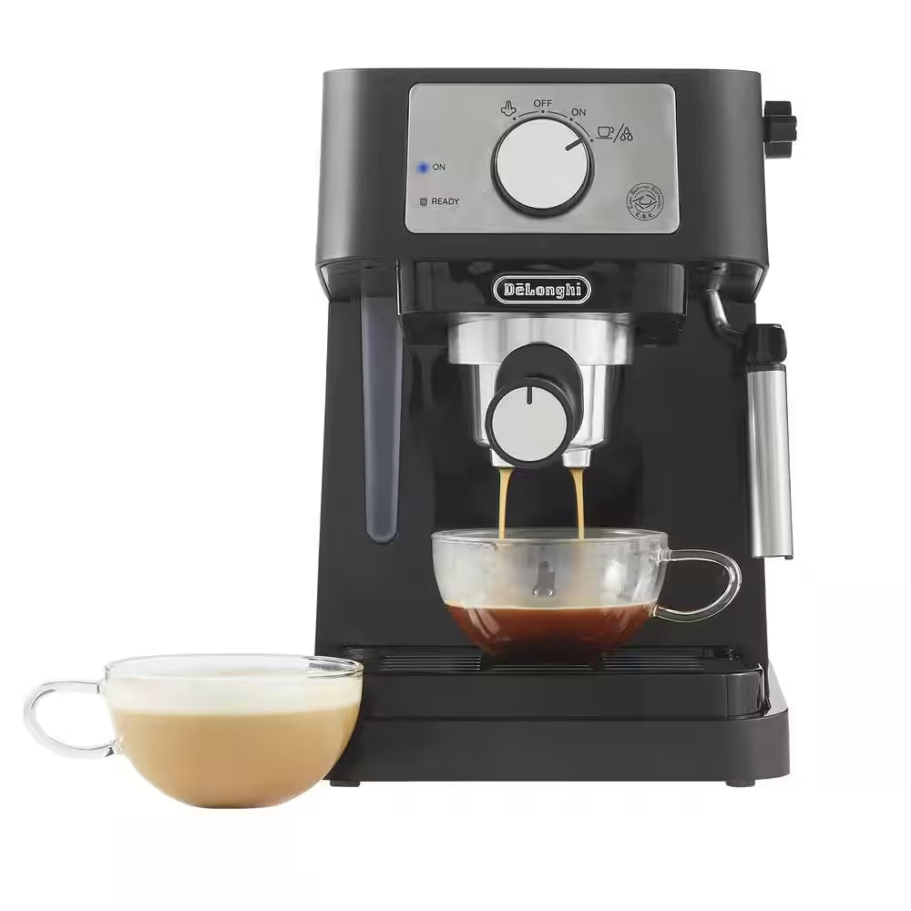 De'Longhi Stilosa Black and SS 15-Bar Pump Espresso Maker