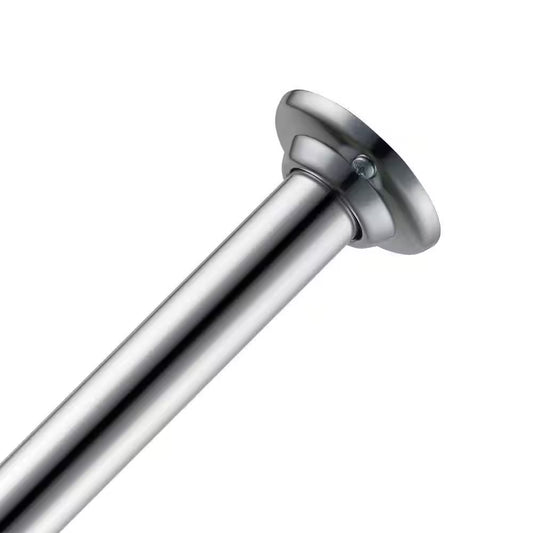 Builders 60 In. Aluminum Shower Curtain Rod in Chrome