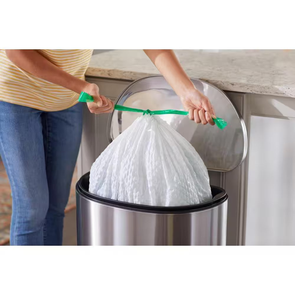 13 Gallon White Rodent Repellent Tall Kitchen Trash Bags (140-Count)