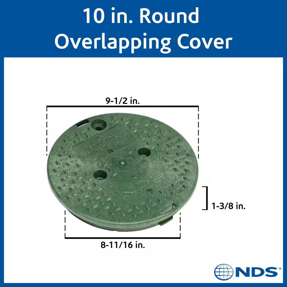10 In. round Standard Series Valve Box Cover, Green ICV