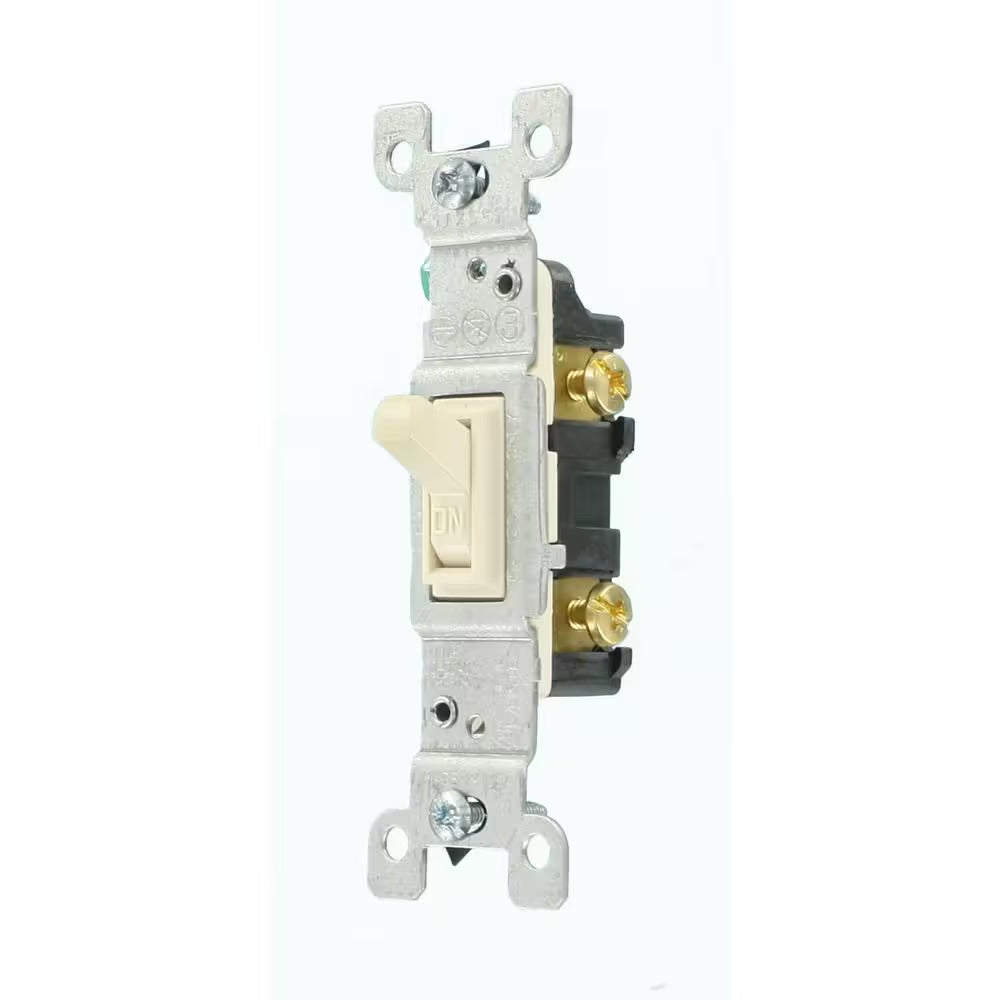 15 Amp Single-Pole Toggle Switch, Light Almond (10-Pack) 1451-2TM