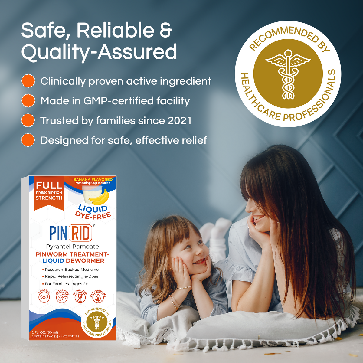 PIN RID Pyrantel Pamoate 144 mg/mL Pinworm Treatment 2 oz