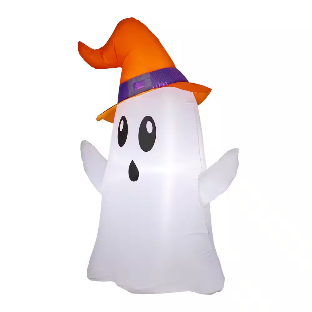 3.5 Ft LED Ghost with Witch Hat Inflatable Airblown® I2