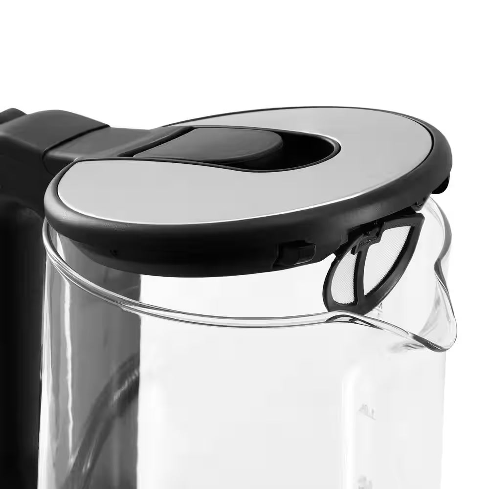 7 Cups Glass Electric Tea Kettle Silver