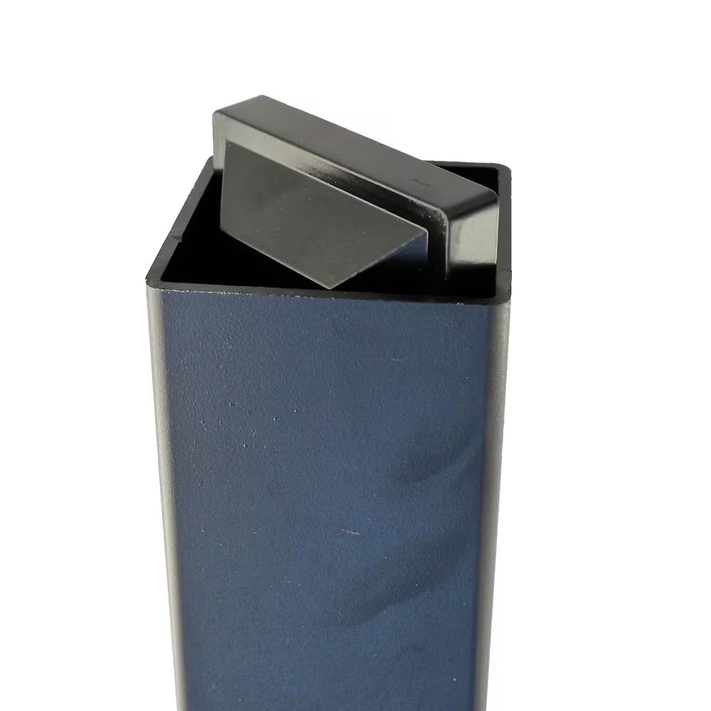 3 In. X 3 In. X 100 In. Black Powder Coated Aluminum Fence Post Includes Post Cap