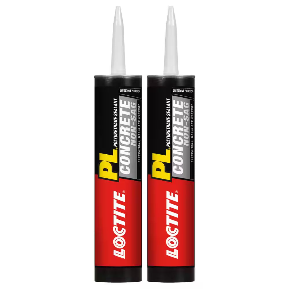 PL S10 10 Oz. Gray Concrete Crack and Masonry Polyurethane Sealant (2-Pack)
