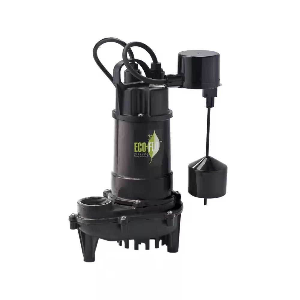1/3 HP Cast Iron Submersible Sump Pump with Vertical Switch