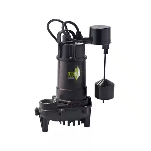 1/3 HP Cast Iron Submersible Sump Pump with Vertical Switch