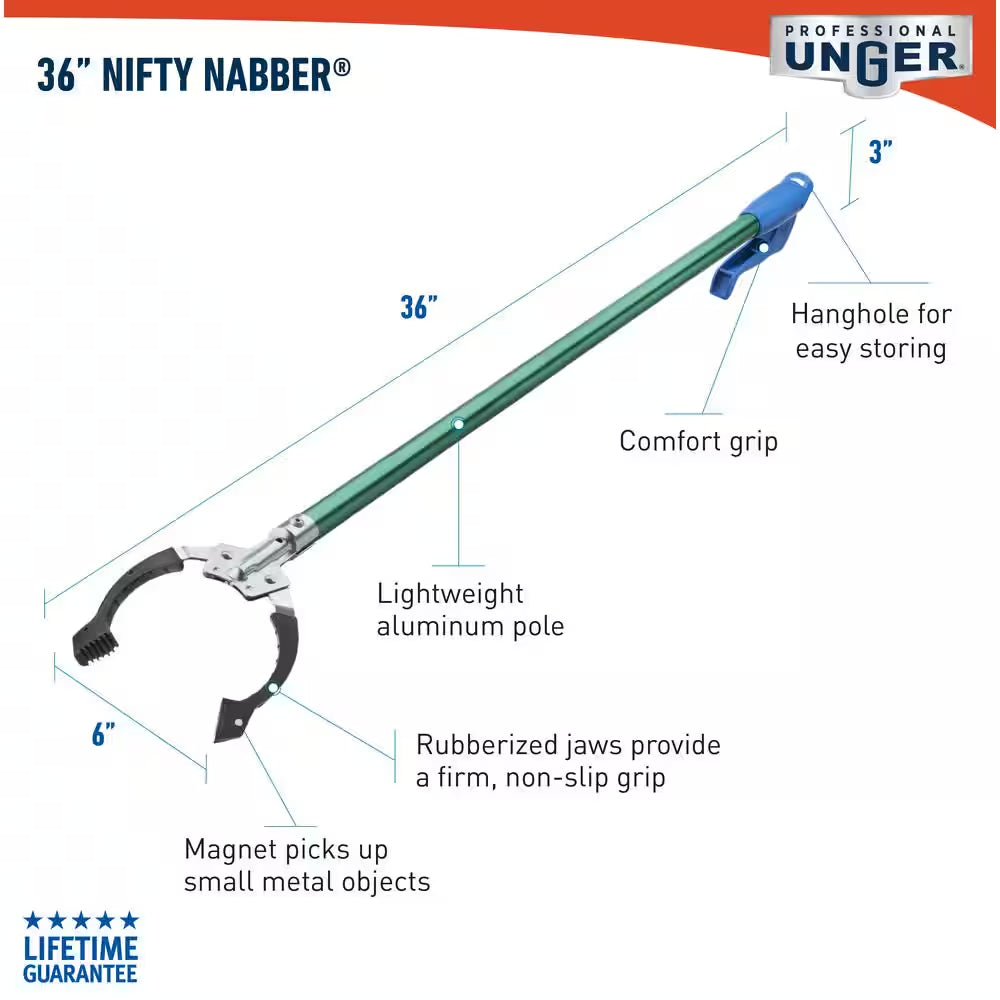 36 In. Nifty Nabber Trash Picker Grabber
