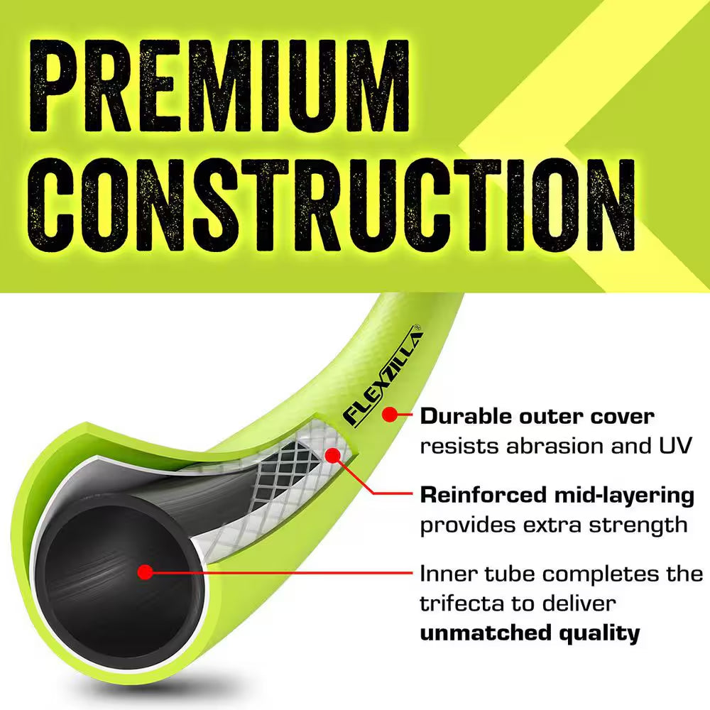 5/8 In. X 25 Ft., 3/4 In. - 11-1/2 GHT Fittings Garden Hose