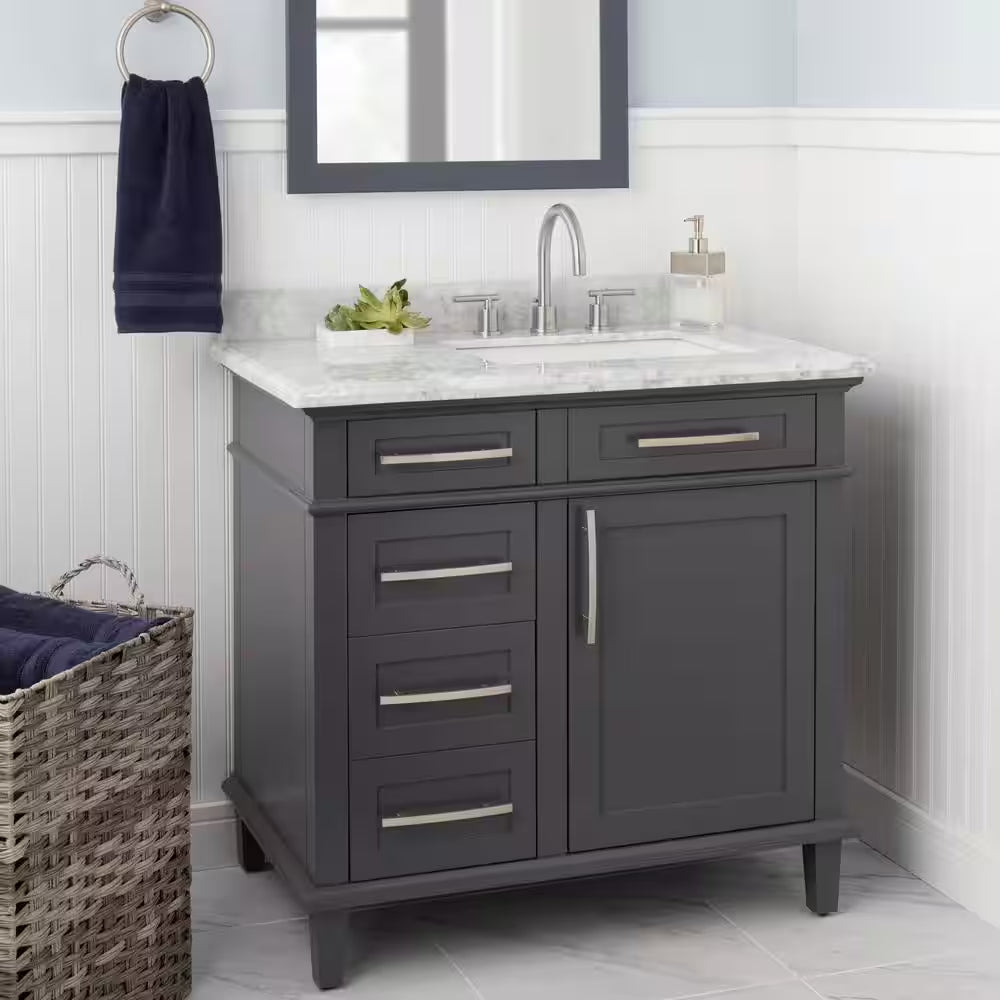 Dorset 8 In. Widespread Double-Handle High-Arc Bathroom Faucet in Brushed Nickel