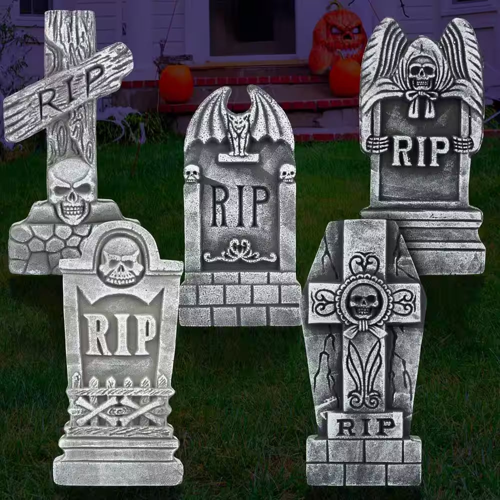 17” Halloween Foam RIP Graveyard Tombstones